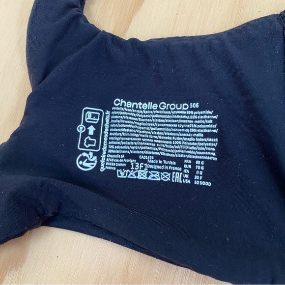 Chantelle Norah Seamless Comfort Bra Black Lace 32DDDD - Picture 5 of 8